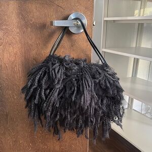 Elegant Black Textured Handbag